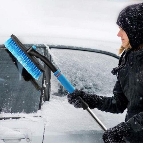 Car Snow Brush And Ice Scraper Ice Scraper For Car Windshield, Extendable Snow Brush Remover With Foam Grip For Car Auto SUV Tru