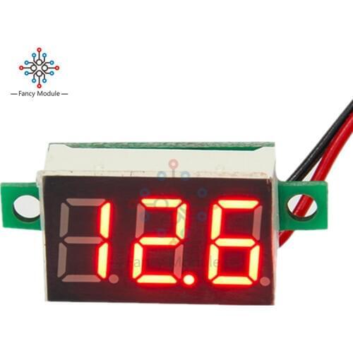 DC 4.7~32V 3-Digit Display Voltmeter 0.36 Inch Mini LED Digital Voltmeter Red Panel Voltage Meter