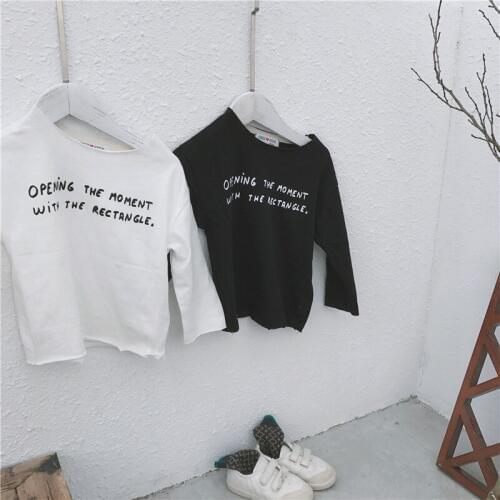 Children Long Sleeve T Shirt Autumn New Kids Letter Printed Cotton T Shirt Baby Clothes Toddler Bottoming Tee Shirts Boys Tees