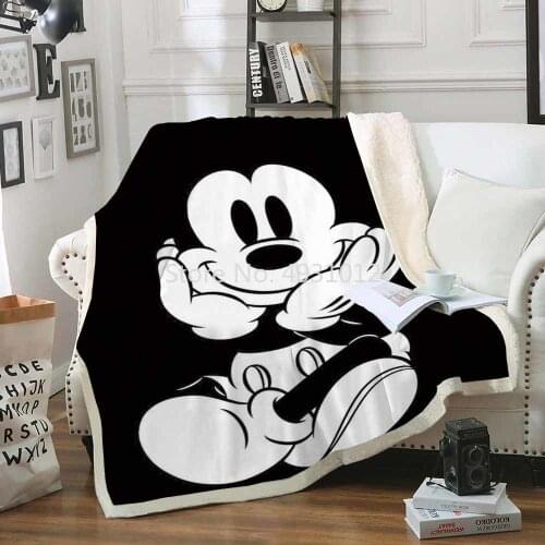 Disney 3D Minnie Mickey Mosue Baby Blanket Throw Sofa Warm Bed Cover Bedding for Boys Girls Children