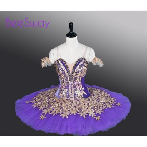 Purple tutu ballet costumes Professional Ballet Tutu skirt Ballerina Performance Tutus for Women Pancake Classical Ballet Tutus