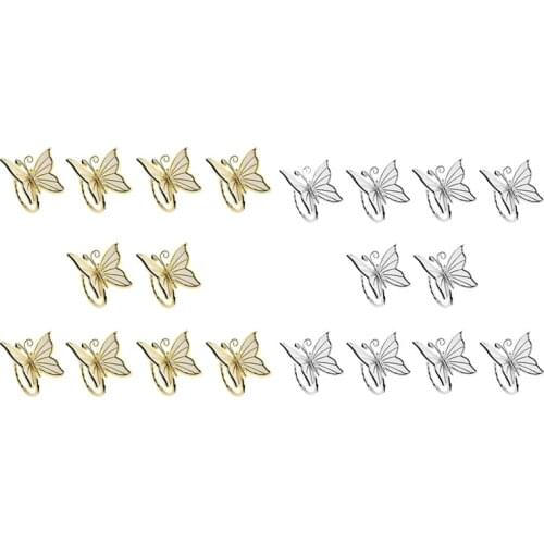 FQYL Butterfly Napkin Rings Set of 10 for Family Gathering, Dinner, Wedding Decoration, Christmas, Table Decoration