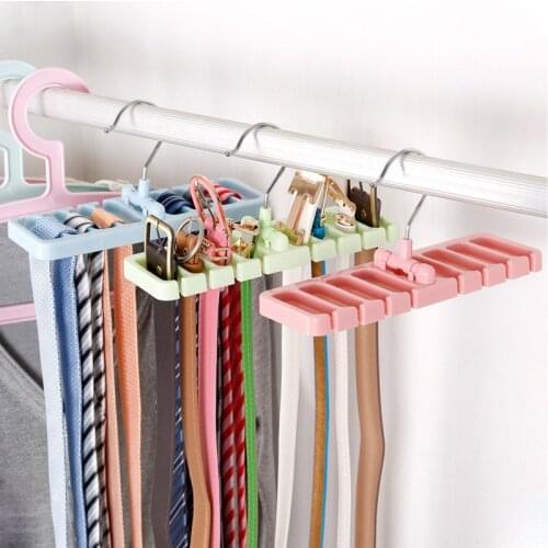 Hook Holder Storage Rack Multifuction Tie Belt Organizer Rotating Save Space Creative Belt Tie Silk Scarf Drying Rack Tie Hanger