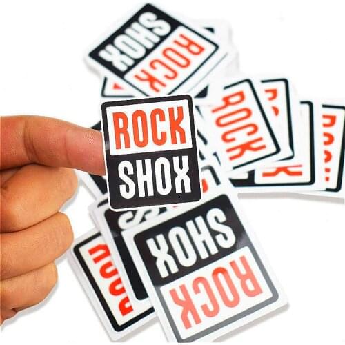 5PCS Rockshox Sticker Road Mountain Bicycle Stickers ROCK SHOX Decal Waterproof Sunscreen MTB Bike Fork Frame Patch