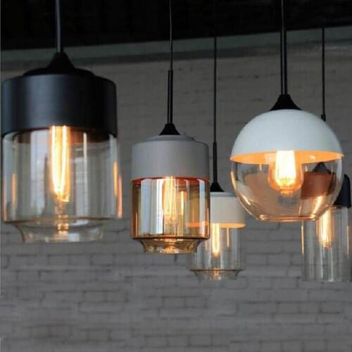 New brief Modern Contemporary hanging Glass Pendant Lamp Lights Fixtures e27 e26 LED for Kitchen Restaurant Cafe Bar living room