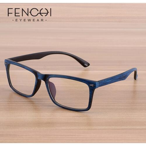 Imitation wood Transparent Blue Light Blocking Glasses Frame Women Square Frame Computer Eyeglasses oculos de grau feminino