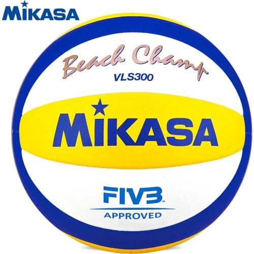Original Mikasa Volleyball Beach Champ VLS300 FIVB Approve Official Game Ball National Competition Outdoor Beach Volleyball