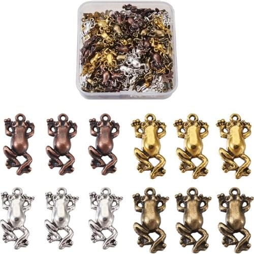 Frog Snake Tibetan Style Alloy Pendants Rhinestone Settings Links Charms for DIY Necklaces Earrings Jewelry Making Decor