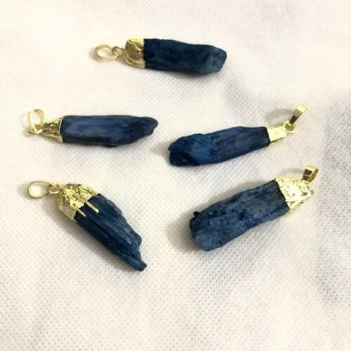 Sale 5pcs/lot Natural Kyanite Bead Pendant,Raw Kyanite Gem Stone Jewelry pendant for necklace