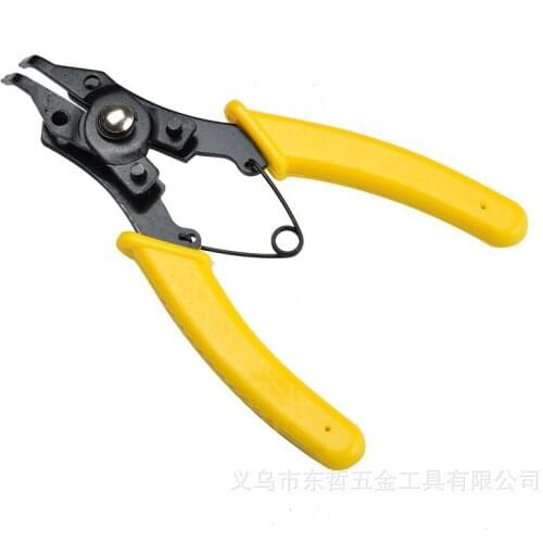 Four-in-one multifunctional circlip pliers, multi-purpose spring disassembly tool kit for outer and inner shafts