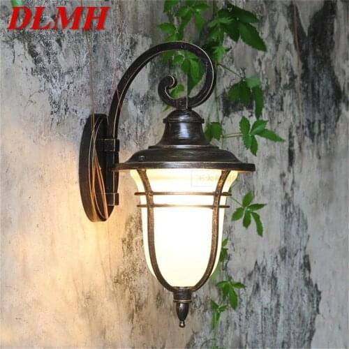 DLMH Retro Outdoor Wall Lights Classical LED Sconces Lamp Waterproof Decorative For Home Porch Villa