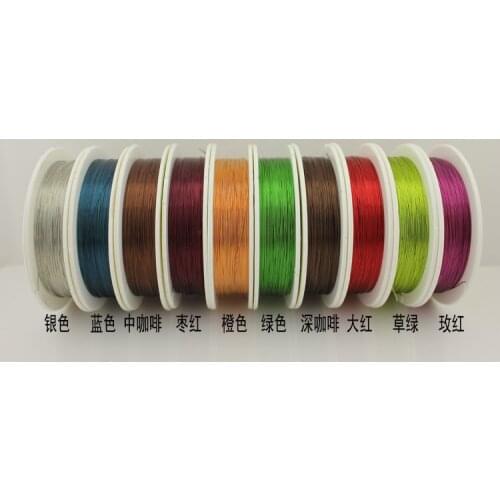 100 Meters Silver-plate Copper Beading Jewelry Wire Craft 0.2mm 32 gauge