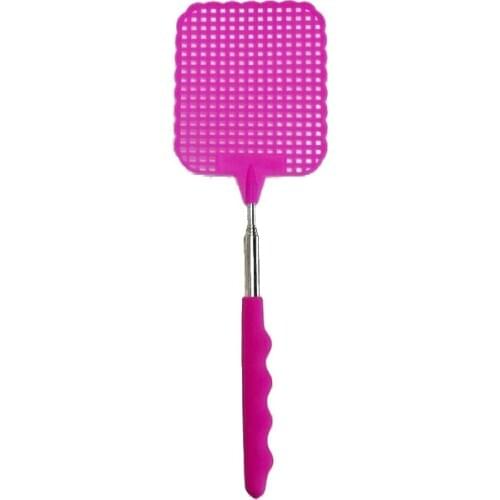 Hot Sale Flyswatter Fly tapper mosquito insects swatter telescopic up to 73 cm pink
