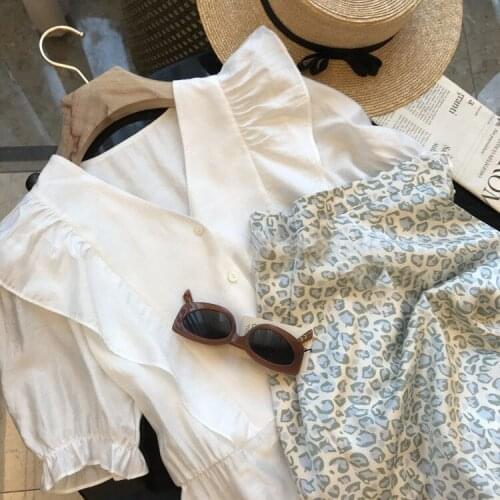 Summer Suit Female 2021 New Large Size Womens Short-sleeved Shirt + Female Floral Short Skirt Two-piece Suit