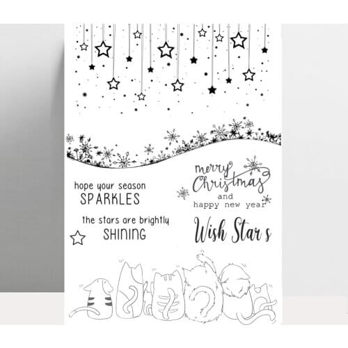 ZhuoAng Christmas Ornaments Clear Stamp for Scrapbooking Rubber Stamp Seal Paper Craft Clear Stamps Card Making