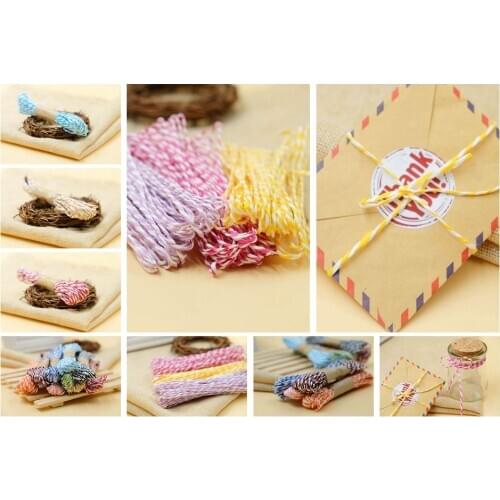 10 volumes/Lot DIY Hand-woven Paper Spell Color Thin Ropes For Gift Packing Scrapbooking Wedding Birthday Party Decoration