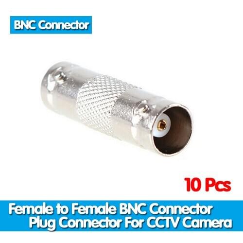 10pcs BNC Female to Female Inline Coupler Coax BNC Connector Extender for CCTV Camera Security Video Surveillance System