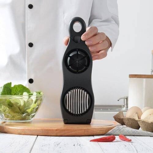 2 in 1 Stainless Steel Egg Slicers for Boil Eggs Egg Cutter Splitter Dividers Kitchen Gadgets Dividers Preserved Eggs