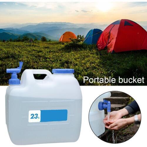 23L Car Portable Bucket Outdoor Camping Self - Driving Water Storage Bucket Car Household Bucket Water Storage Device with Fauce