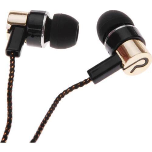 3.5mm Woven fiber cloth line In-ear Earphones Super Clear Bass Metal Noise isolating Earbud For iphone6 MP3 MP4 Xiaomi