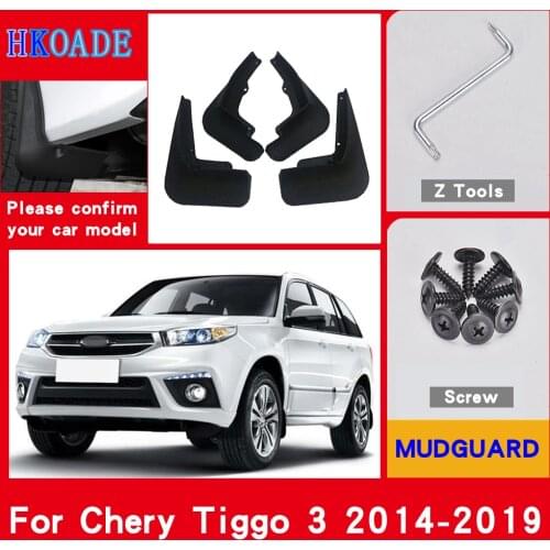 Car Fender Mud Flaps For Chery Tiggo3 Tiggo 3 2014-2019 Mudguards Splash Guards Fender Mudflaps Car Fender Accessories