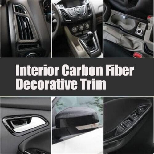 Car Styling Accessories Interior Carbon Fiber Decorative Trim Sticker trim case For Ford Focus 3 mk3 Sedan Hatchback 2012-2014