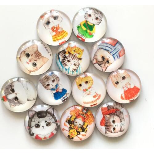Free shipping (12pcs/lot) Cute Cat refridgerator magnet Kawaii Cartoon Animal message sticker Home Decoration Pets Lover gift