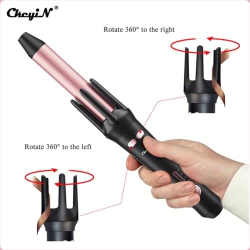 CkeyiN Automatic Hair Curler Professional Auto Rotating Curling Iron Spin Curling Wand 26mm Spiral Waver Roller Styling Tool 50
