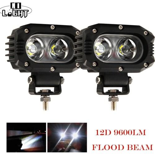CO LIGHT New Super Bright 4" 96W LED Work Light Bar Offroad 4x4 Spot Flood SUV ATV LED Work Light For 4WD Tractor Truck 12V 24V