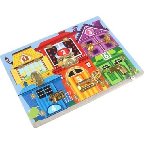 Montessori Busy Board Learning Preschool Children Education Toy Latch Board