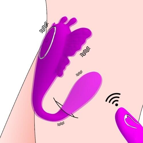 Butterfly Wearable Vibrator Strap-on Dual Vibaring Womens Panties Intimate Goods Wireless Remote Control G Spot Vibrators Sex