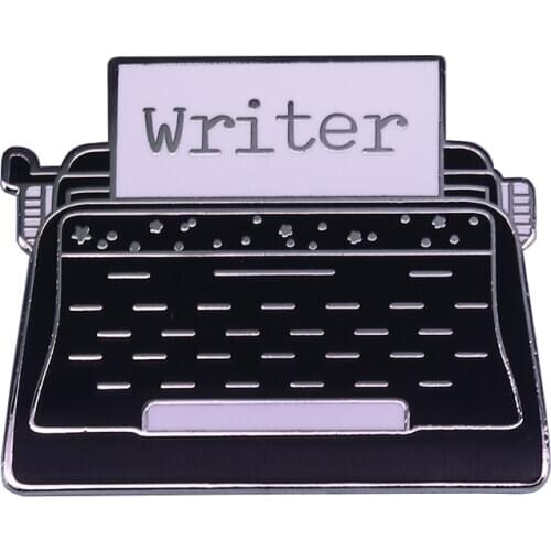 Retro typewriter enamel pin writer bookish gift beautiful accessory