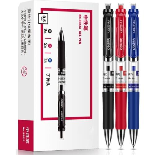 Large Capacity Ink Gel Pens Black Blue Red blue 0.5mm School office Stationery Writing Gel Pens Stationery for School Office