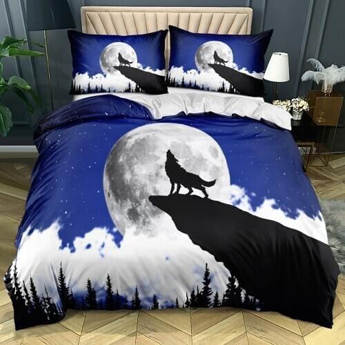 3D Custom-make Bedding sets Animals Comforter case Wolf Design Twin Double Single size Home textile