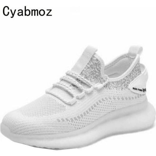 Cyabmoz Men sneakers shoes 5cm and 7cm Elevator Breathable Mesh Height incresing Outdoor Leisure Man Shoe Casual Black shoes