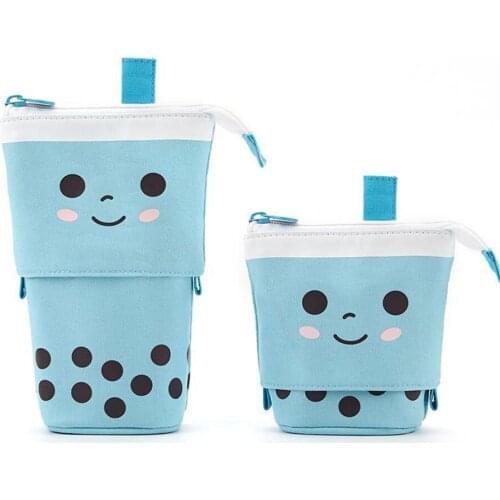 Kawaii Multifunctional Standing Stationery Box Cute Large Capacity Pen Bags For Girls Gift School Supplies Korean Stationery