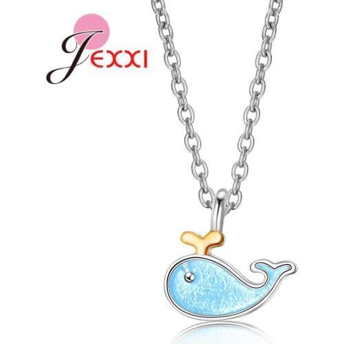 Trendy Stylish Blue little whale Shape Jewelry Gifts For Girl Sisters High Quality Korean Jewelry Wholesale Dropship Retai