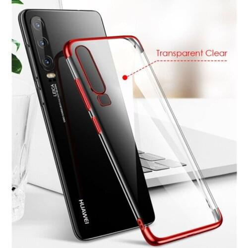 Fashionable Simple Phone Case For Huawei P40 P30 P20 Pro P10 P9 Lite P Smart 2020 Case Electroplating Soft TPU Transparent Cover