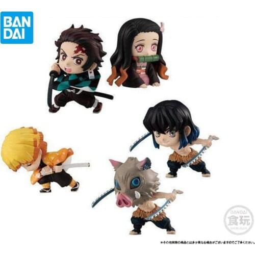 Original Bandai Shokugan Demon Slayer Figure Adverge Motion Nezuko Tanjirou Pvc Collection Model Toy Anime Figure Toys for Boys