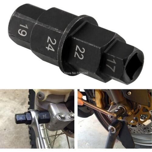 Motorcycle Front Rear Wheel Axle Hex 17/19/22/24mm Axle Hex Spindle Driver Removal Tool Motorcycle Axle Tool Car-Styling