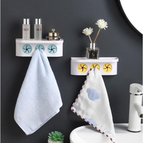 Useful Towel Holder Sucker Wall Rack Washing Cloth Rag Bathroom Kitchen Hook Free Punch Storage Hanger Hand Towels Dish Rack