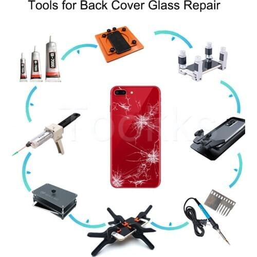 Full Set Tools for Back Cover Glass Repair Pressure Holding Mold /Glue/Fastening Clamps /Glue Cleaning Iron Knife/ Fixture