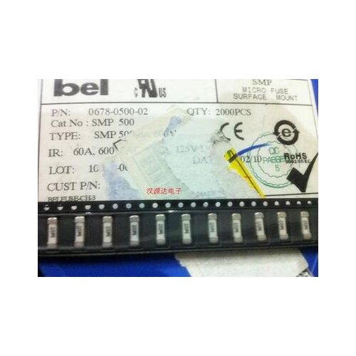 Surface Mount Fuse SMP 500 FUSE 0.5A 600V 3812 volume