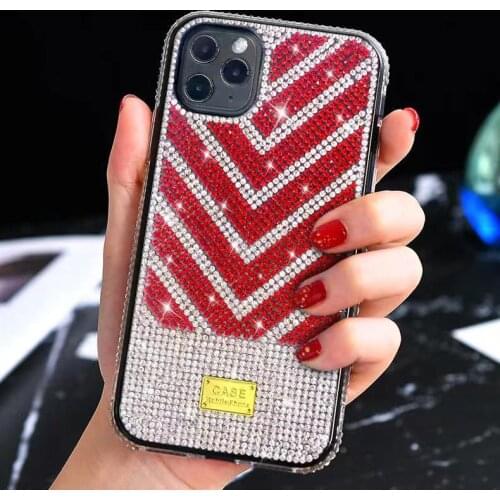 Luxury Sparkling Gems Diamonds Phone Case For iPhone12 11Pro Xsmax 78Plus 6s SE2020 XR Soft Cover Skinny Body Shell Protection