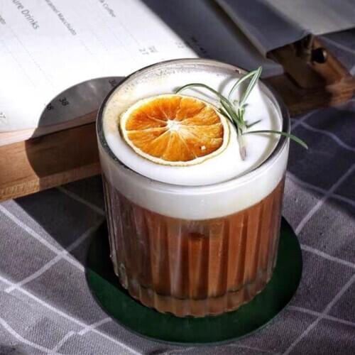 Net red cafe ice coffee cup retro glass latte drink cup cocktail ice hockey cup