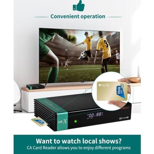 GTMedia V8X 1080P Full HD DVB-S/S2/S2X Satellite Receiver Support CA PowerVu Bisskey H.265 Built-in Wifi V8 Nova Upgrade