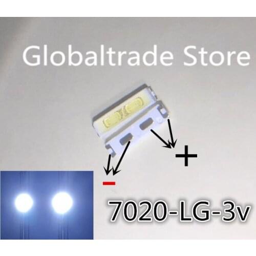 FOR 220PCS LG Innotek LED LED Backlight 0.5W 7020 3V Cool white 40LM TV Application LEWWS72R24GZ00