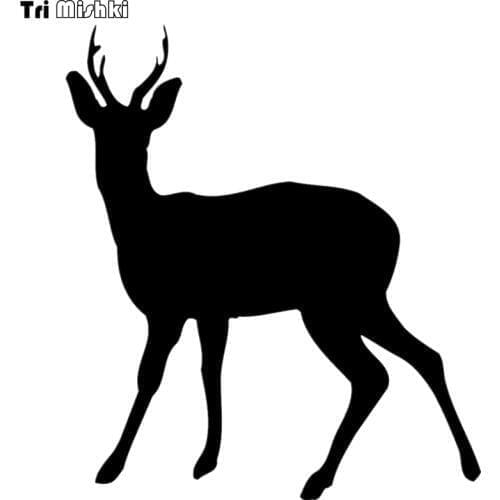Tri Mishki HZX690# 17x15cm deer car sticker auto Windscreen Vinyl Decals Accessories Car Sticker
