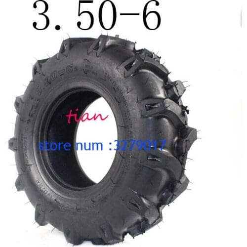 High Performance 3.50-6 Thickening Vacuum Tyre Wheel with Good Quality for ATV Quad Lawn Mower Garden Tractor Rotary Cultivator