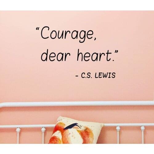 Funny courage dear heart Environmental Protection Vinyl Stickers Kids Room Nature Decor Nordic Style Home Decoration